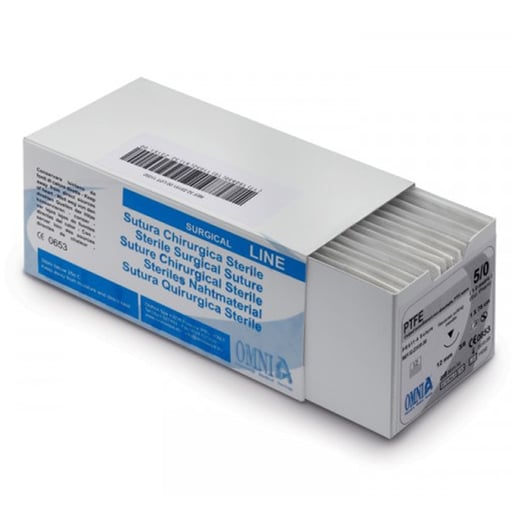 OMNIA Sutures PTFE 5/0 Reverse Cutting 3/8 Circle 12/Box
