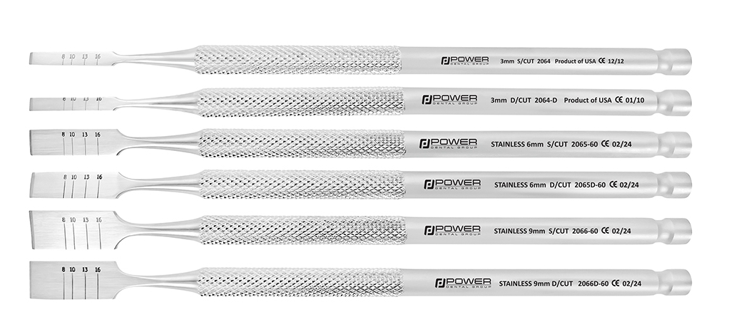 Ridge Split Chisel Set Single and Double Beveled