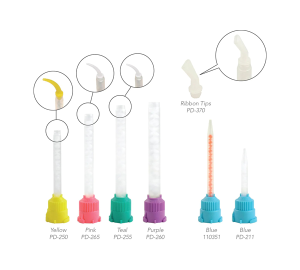 Intra-oral, yellow tips, for yellow HP mixers, 100 pcs. per pack