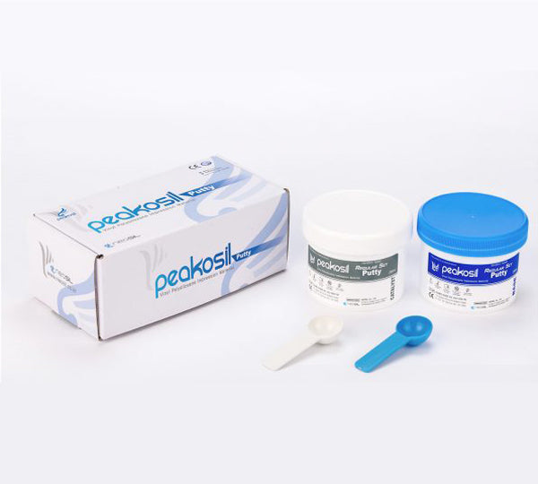 Peakosil VPS Impression Material - Putty, Regular Set. 280 mL Jar Base & 280 mL
