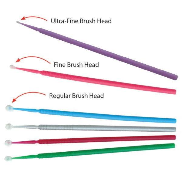 Disposable Dental Micro Applicator Brushes Regular /Fine/ Ultra Fine 100pcs/Barrel 4 Packs