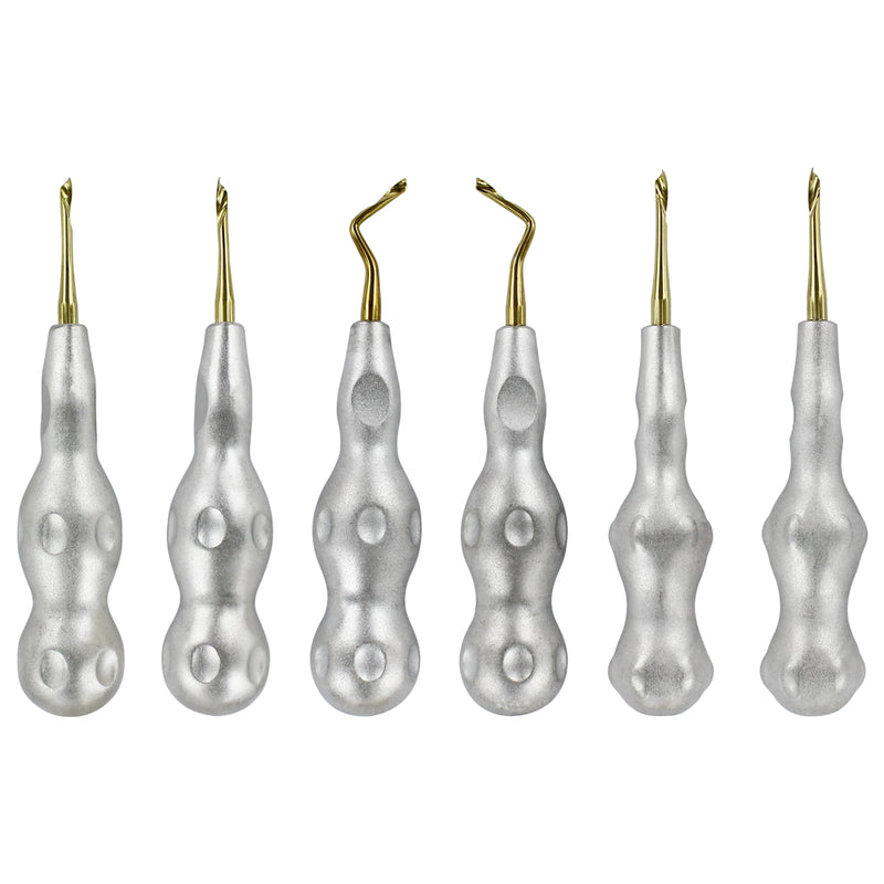 POWER TWIST PERIOTOMES & ELEVATORS KIT, TITANIUM – SET OF 6