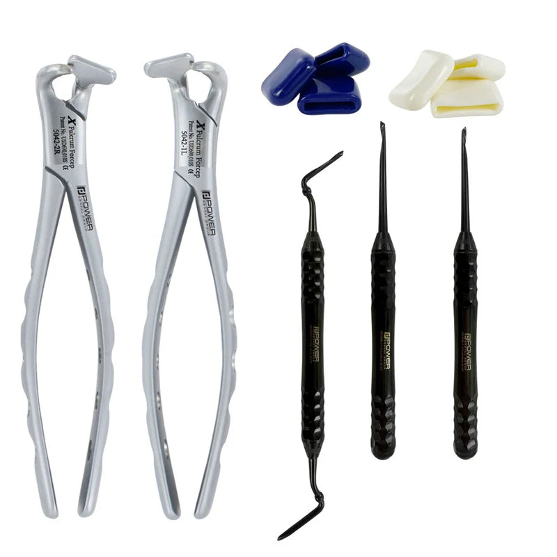 Power Fulcrum Forceps Kit – Set of 5, Atraumatic Extraction