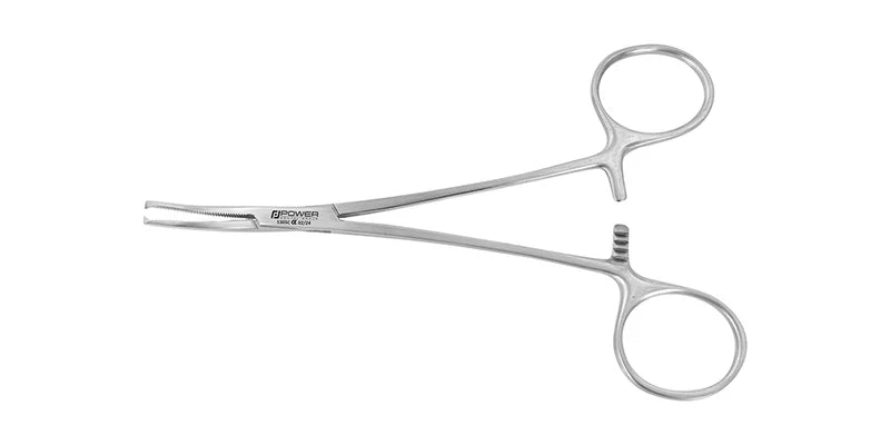 Hemostatic Forceps Micro-Halsted – 12.5 cm, Curved with 1x2 Teeth