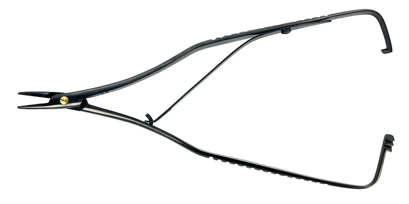 Power Thin Needle Holder Mathieu – Titanium, T/C, 16 cm – Black Edition