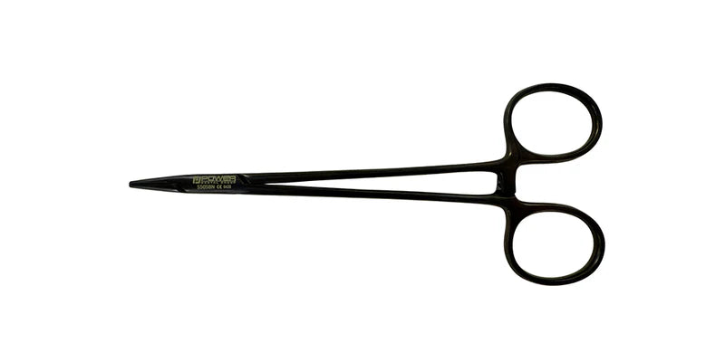 Power Straight Needle Holder Crile-Wood – Titanium, T/C, 15 cm – Black Edition