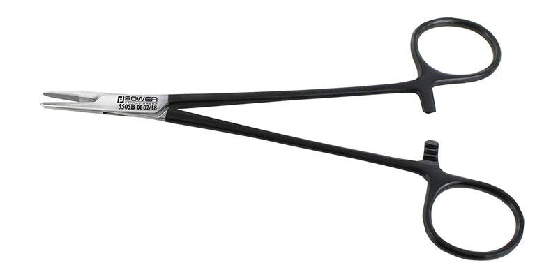 Crile-Wood Needle Holder – Straight, TC Jaws, 15 cm – Black Edition