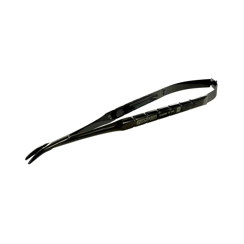 Power Curved Needle Holder Castroviejo – Titanium, T/C, 18 cm – Black Edition