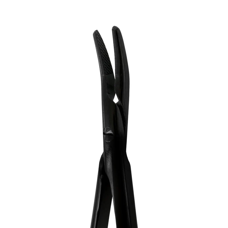 Power Curved Needle Holder Castroviejo – Titanium, T/C, 18 cm – Black Edition