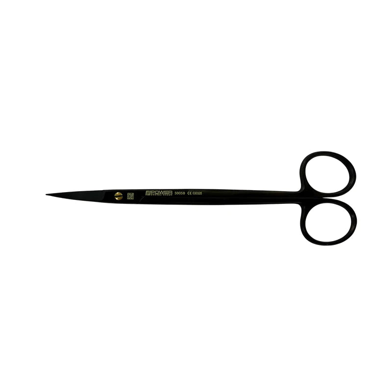 Kelly Super Cut Suture Scissors – Curved, 6.3 in (16 cm) – Black Titanium