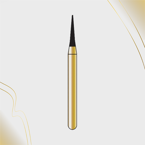 thumbnail image 2 of 20 Gold Plated Finishing Burs – Pointed Needle Shape 7612 – Individually Packed 2 of 6