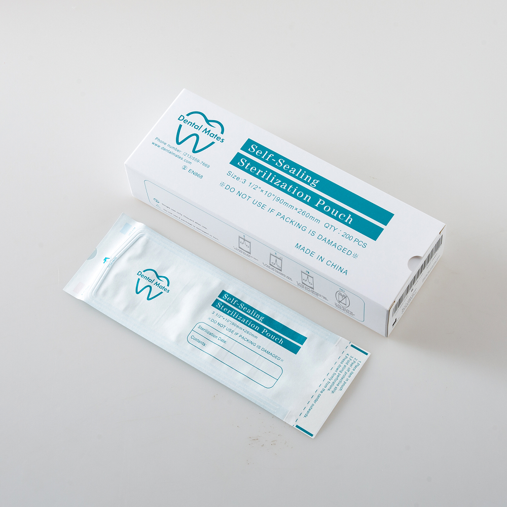 Self-Sealing Autoclave Sterilization Pouches 200pcs per box, 10 boxes/case for most sizes; 5 boxes/case 10 1/2x20