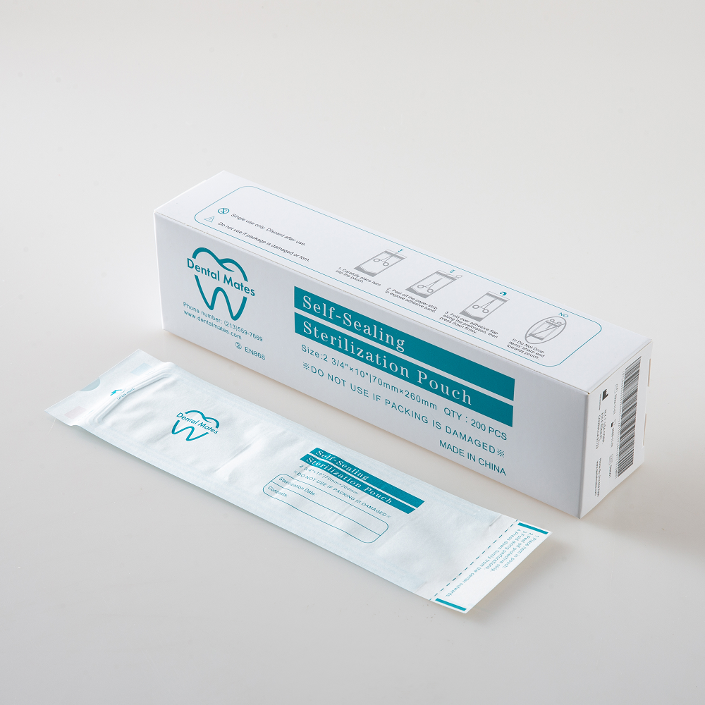 Self-Sealing Autoclave Sterilization Pouches 200pcs per box, 10 boxes/case for most sizes; 5 boxes/case 10 1/2x20