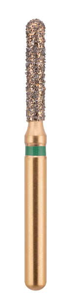 G/140-014S (880) 10-Pk , Multi use Gold Diamond Burs Round End Cylinder Shaped