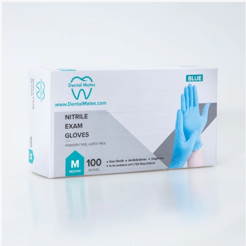 Dental Mates 4mil Disposable Nitrile Gloves Blue 100pcs/box 10 boxes/case (Copy)