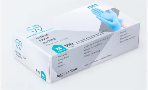 Dental Mates 4mil Disposable Nitrile Gloves Blue 100pcs/box 10 boxes/case (Copy)