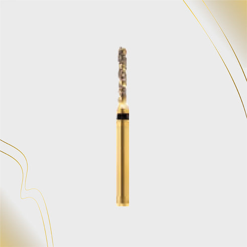 H/140-012 | (H880) 10-Pk , Multi use Gold Diamond Burs. Spiral Shaped