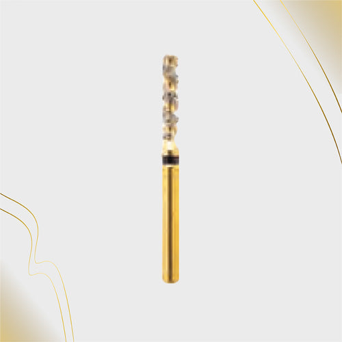 H/111-014 | (H837) 10-Pk , Multi use Gold Diamond Burs. Spiral Shaped