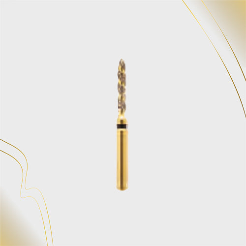 H/130-012s | (H885) 10-Pk , Multi use Gold Diamond Burs. Spiral Shaped