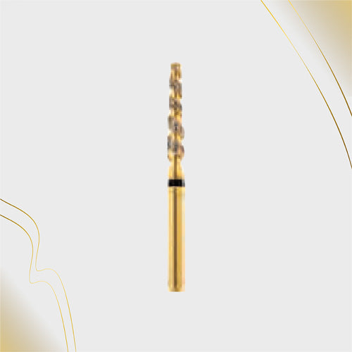 H/173-018 | (H848) 10-Pk , Multi use Gold Diamond Burs. Spiral Shaped