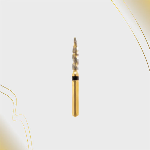 H/249-012S | (H862) 10-Pk , Multi use Gold Diamond Burs. Spiral Shaped