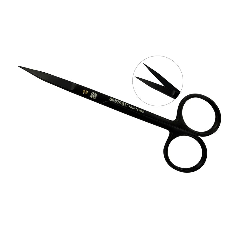 Goldman-Fox Super Cut Suture Scissors – Straight, 4.9 in (12.5 cm) – Black Titanium