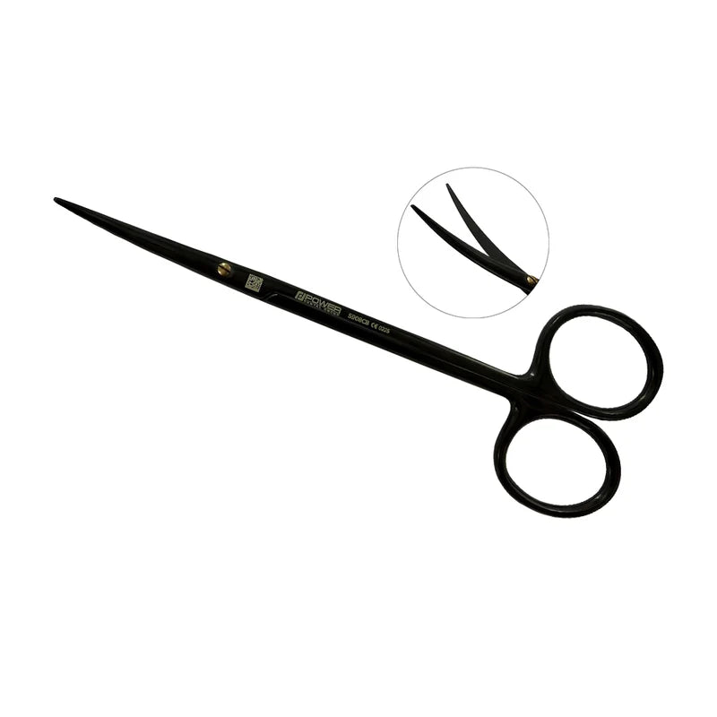 Metzenbaum Super Cut Suture Scissors – Curved, 5.7 in (14.5 cm) – Black Titanium