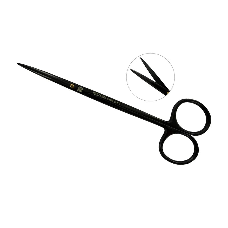 Metzenbaum Super Cut Suture Scissors – Straight, 5.7 in (14.5 cm) – Black Titanium