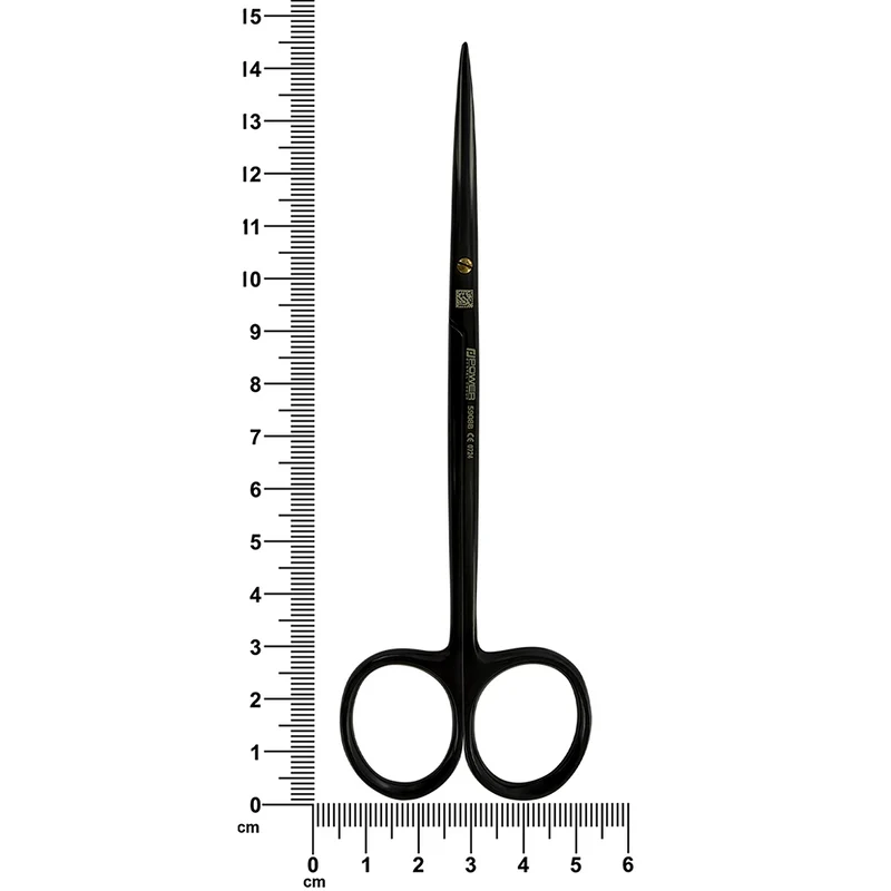 Metzenbaum Super Cut Suture Scissors – Straight, 5.7 in (14.5 cm) – Black Titanium