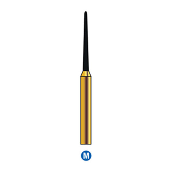 G/199-010S | (850) 10-Pk , Multi use Gold Diamond Burs (Rounded Taper Shaped)