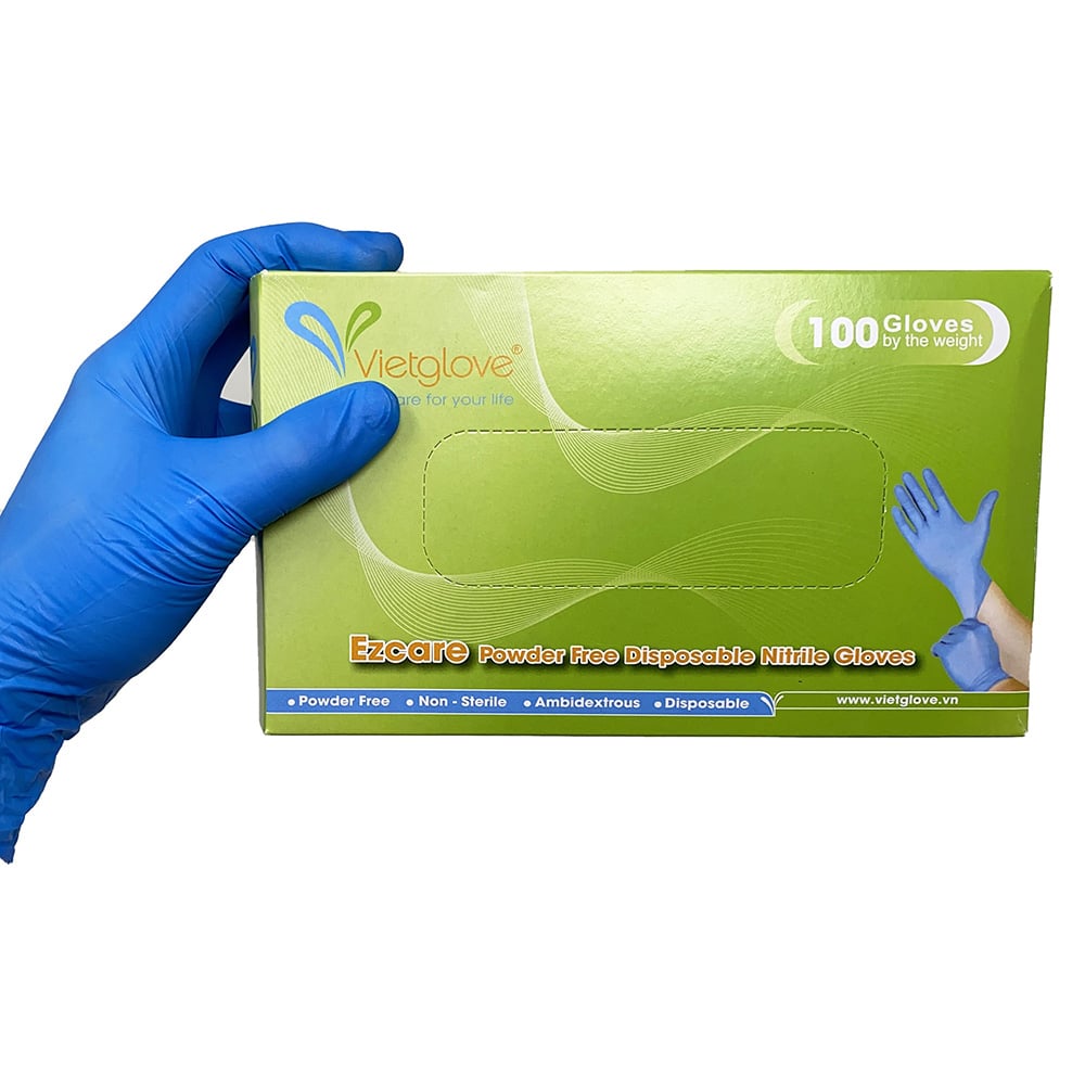 EZCare Nitrile Gloves Exam Grade (Case of 10 Boxes) (100 ct Boxes)